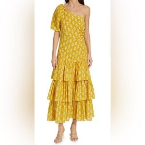 Veronica Beard Virginia One Shoulder Maxi Dress- size 8